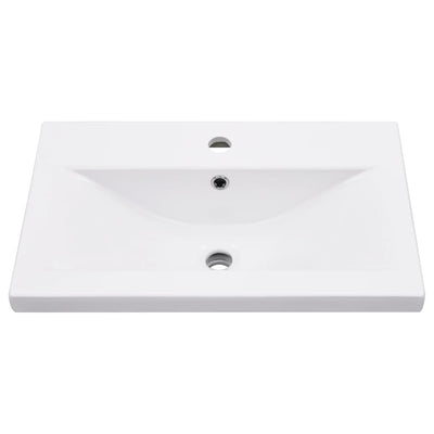 vidaXL Bathroom Washbasin Frame with Built-in Basin Black Iron