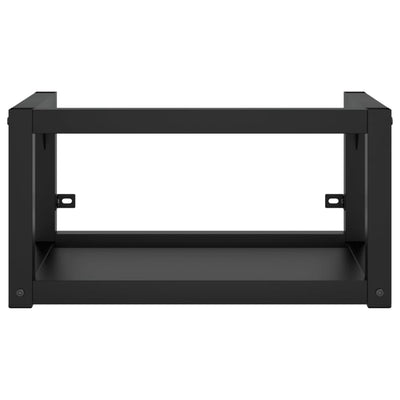 vidaXL Bathroom Washbasin Frame with Built-in Basin Black Iron