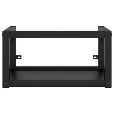 vidaXL Bathroom Washbasin Frame with Built-in Basin Black Iron