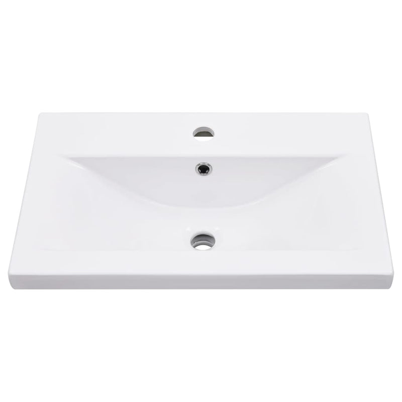 vidaXL Bathroom Washbasin Frame with Built-in Basin Black Iron