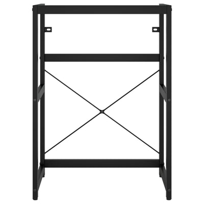 vidaXL Bathroom Washbasin Frame with Built-in Basin Black Iron