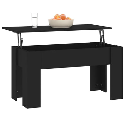vidaXL Coffee Table Black 101x49x52 cm Engineered Wood
