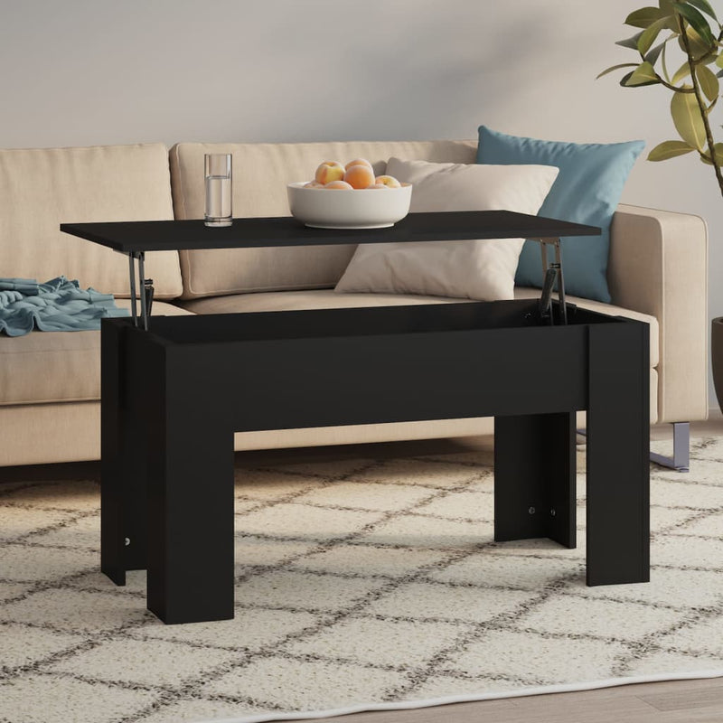 vidaXL Coffee Table Black 101x49x52 cm Engineered Wood