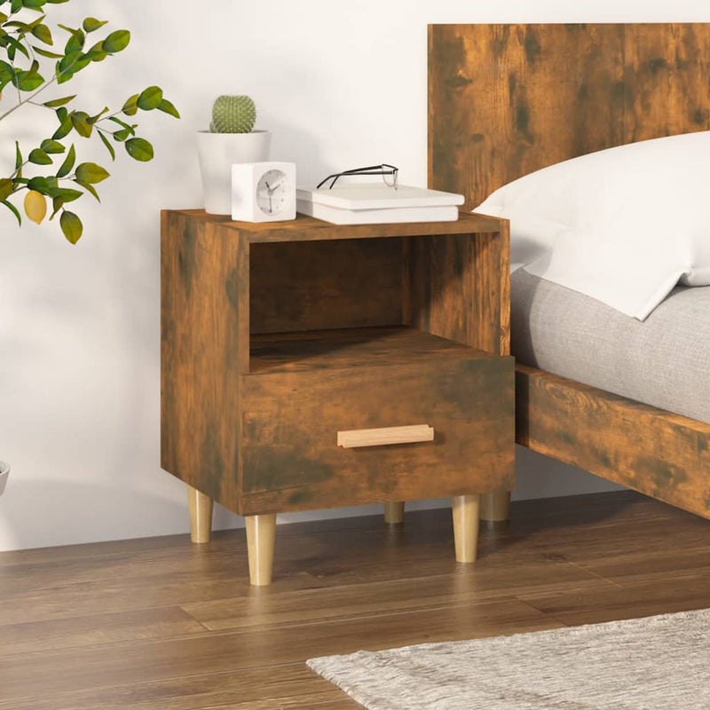 vidaXL Bedside Cabinet Black 40x35x47 cm