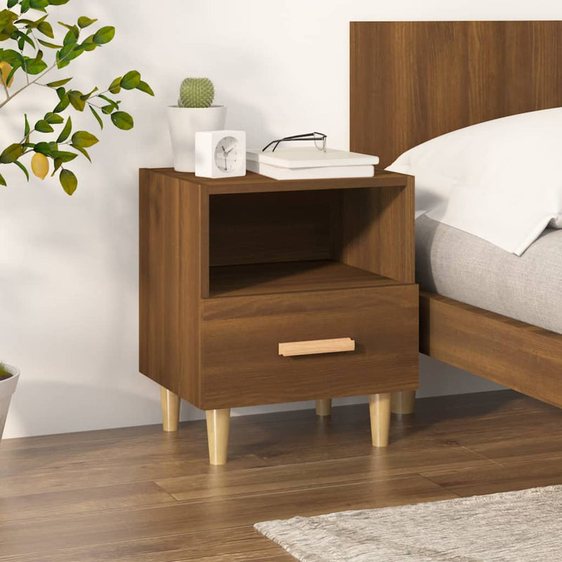 vidaXL Bedside Cabinet Black 40x35x47 cm