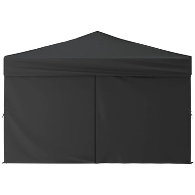 vidaXL Folding Party Tent with Sidewalls Anthracite 3x3 m