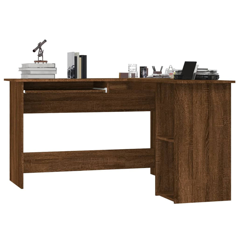 vidaXL Corner Desk Grey Sonoma 120x140x75 cm Engineered Wood
