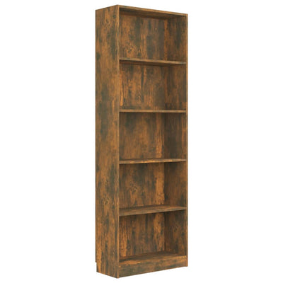 vidaXL 5-Tier Book Cabinet Grey Sonoma 40x24x175 cm Engineered Wood