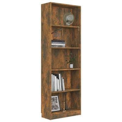 vidaXL 5-Tier Book Cabinet Grey Sonoma 40x24x175 cm Engineered Wood