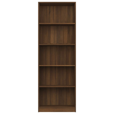 vidaXL 5-Tier Book Cabinet Grey Sonoma 40x24x175 cm Engineered Wood