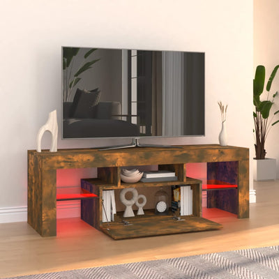 vidaXL TV Cabinet with LED Lights Grey Sonoma 120x35x40 cm