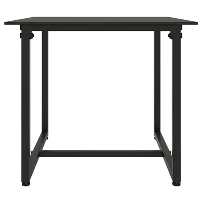 vidaXL 3 Piece Outdoor Sofa Set with Cushions Black Poly Rattan