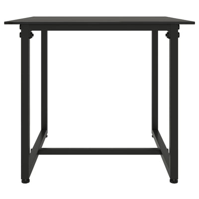 vidaXL 4 Piece Garden Lounge Set with Cushions Black Poly Rattan