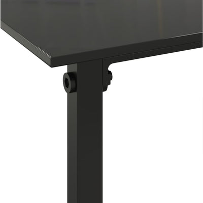 vidaXL 4 Piece Garden Lounge Set with Cushions Black Poly Rattan