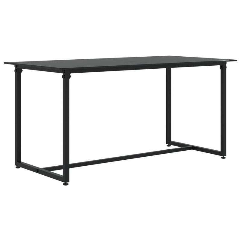 vidaXL 4 Piece Garden Lounge Set with Cushions Black Poly Rattan