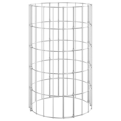 vidaXL Circular Gabion Pole Galvanised Steel Ø30x150 cm