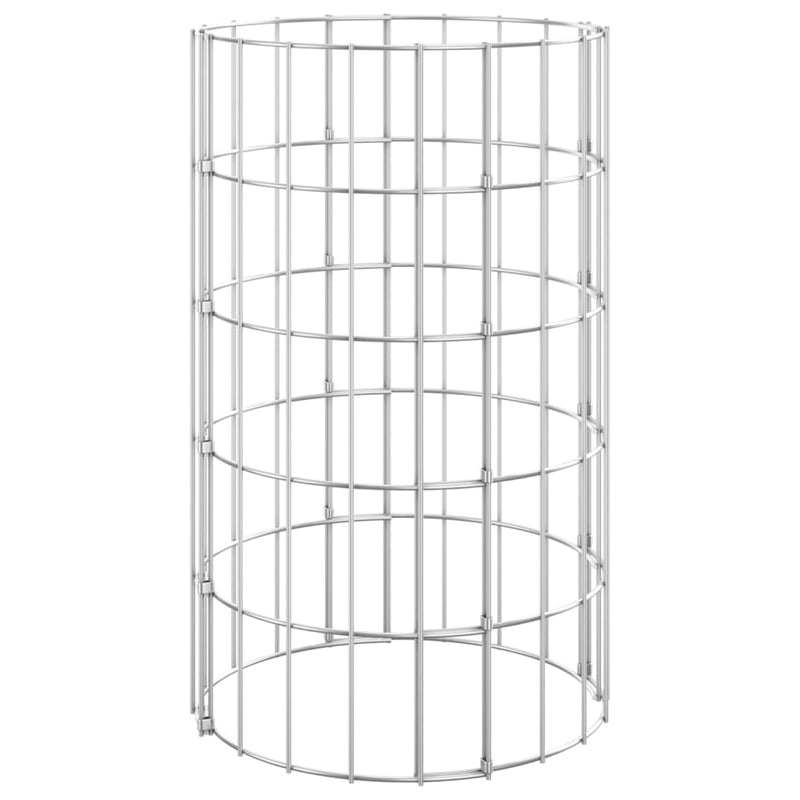 vidaXL Circular Gabion Pole Galvanised Steel Ø30x150 cm