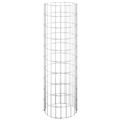vidaXL Circular Gabion Pole Galvanised Steel Ø30x150 cm