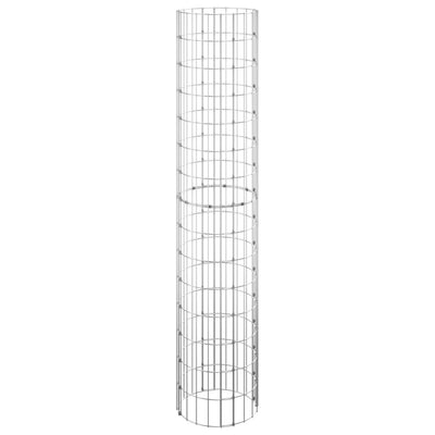 vidaXL Circular Gabion Pole Galvanised Steel Ø30x150 cm