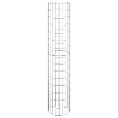 vidaXL Circular Gabion Pole Galvanised Steel Ø30x150 cm