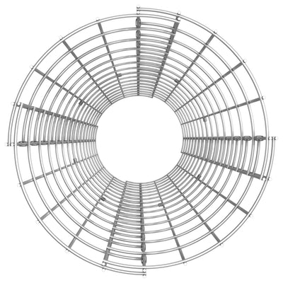 vidaXL Circular Gabion Pole Galvanised Steel Ø30x150 cm