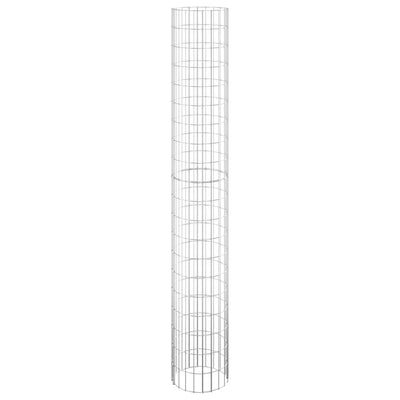 vidaXL Circular Gabion Pole Galvanised Steel Ø30x150 cm