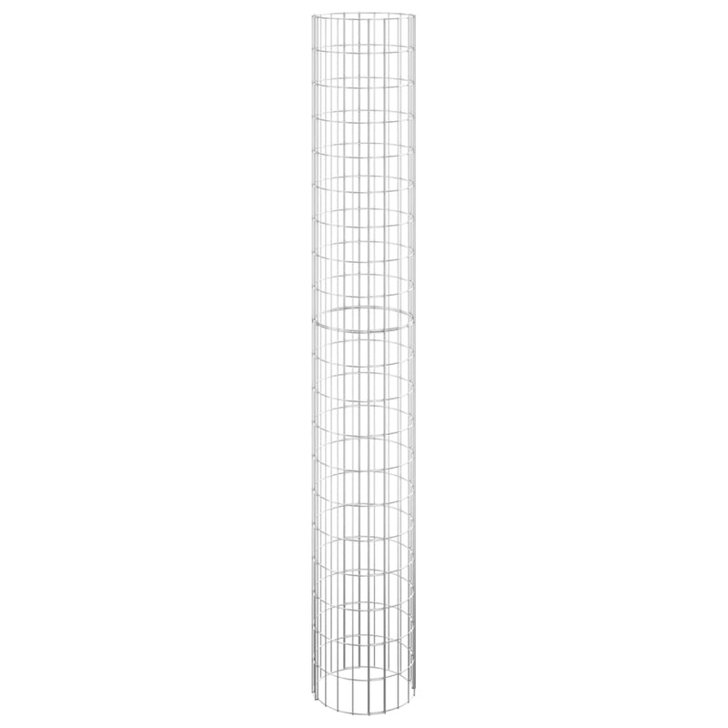 vidaXL Circular Gabion Pole Galvanised Steel Ø30x150 cm