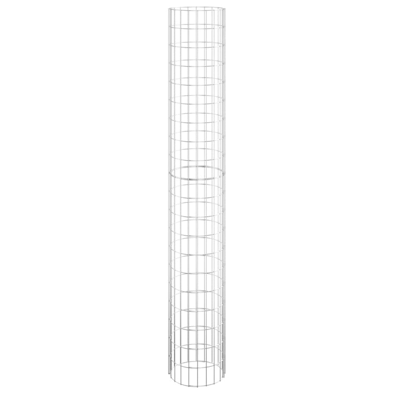 vidaXL Circular Gabion Pole Galvanised Steel Ø30x150 cm