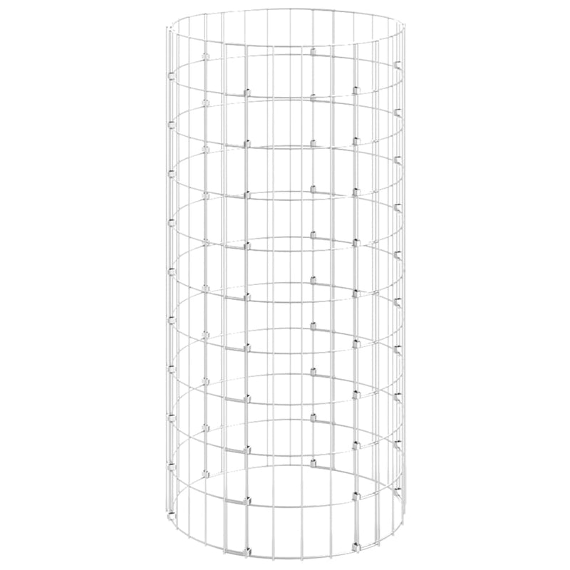 vidaXL Circular Gabion Pole Galvanised Steel Ø50x50 cm