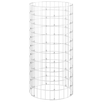 vidaXL Circular Gabion Pole Galvanised Steel Ø50x50 cm