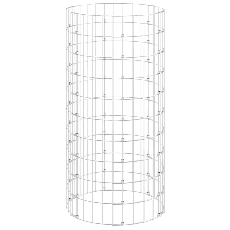 vidaXL Circular Gabion Pole Galvanised Steel Ø50x50 cm
