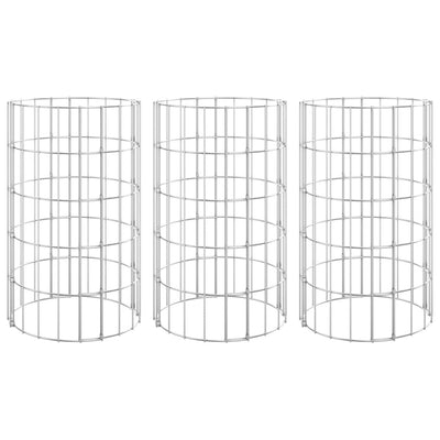 vidaXL Circular Gabion Raised Beds 4 pcs Ø30x50/100/150/200 cm