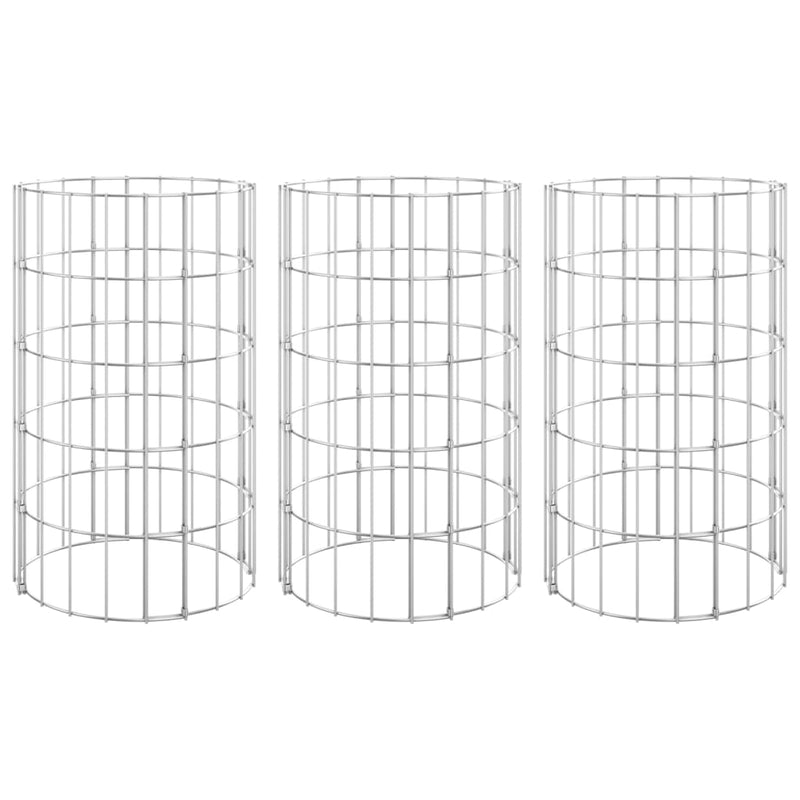 vidaXL Circular Gabion Raised Beds 4 pcs Ø30x50/100/150/200 cm