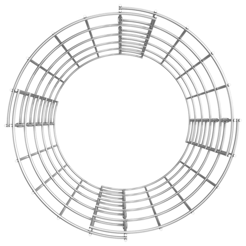 vidaXL Circular Gabion Raised Beds 4 pcs Ø30x50/100/150/200 cm