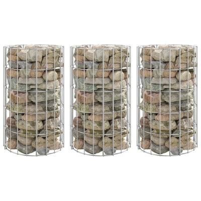 vidaXL Circular Gabion Raised Beds 4 pcs Ø30x50/100/150/200 cm