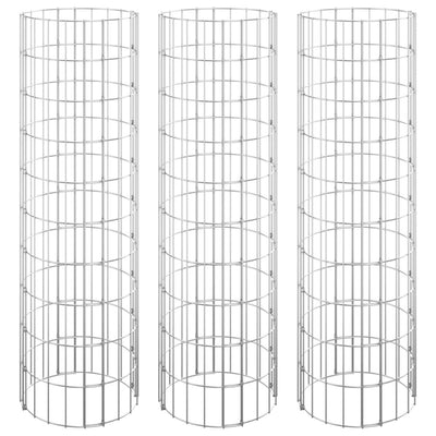 vidaXL Circular Gabion Raised Beds 4 pcs Ø30x50/100/150/200 cm
