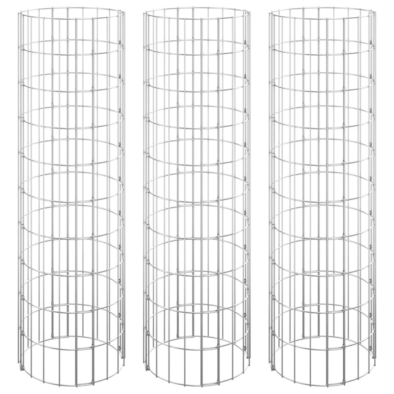 vidaXL Circular Gabion Raised Beds 4 pcs Ø30x50/100/150/200 cm