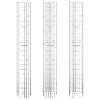 vidaXL Circular Gabion Raised Beds 4 pcs Ø30x50/100/150/200 cm