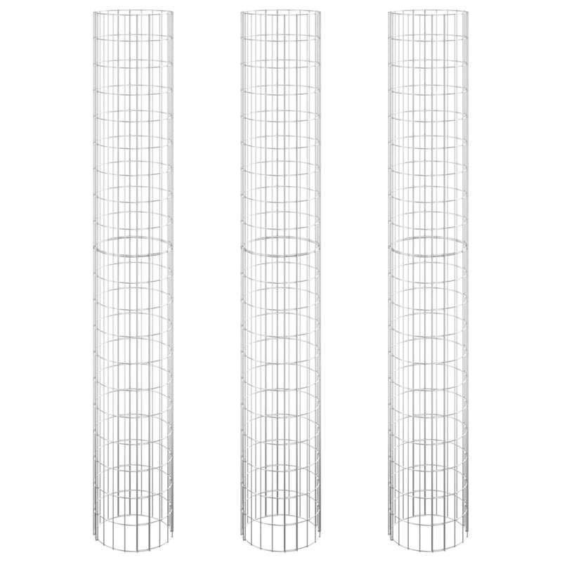 vidaXL Circular Gabion Raised Beds 4 pcs Ø30x50/100/150/200 cm