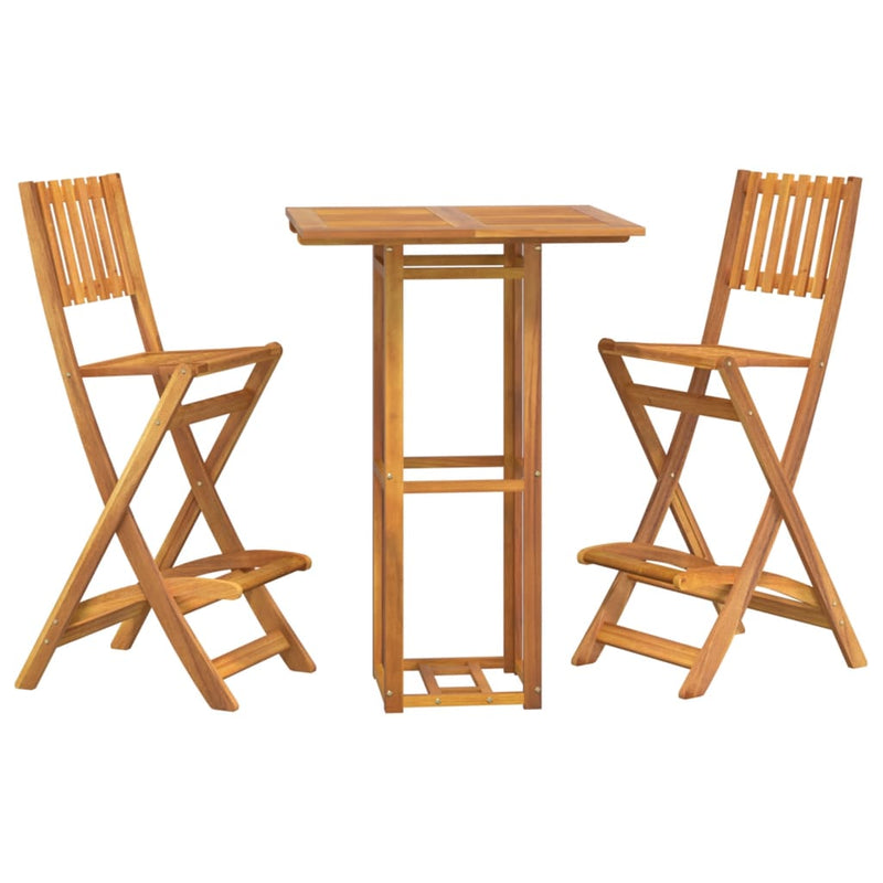 vidaXL 5 Piece Outdoor Bar Set Solid Wood Acacia
