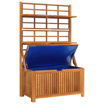 vidaXL Storage Box with Trellis 99x50x160 cm Solid Wood Acacia