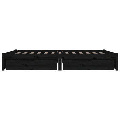 vidaXL Bed Frame without Mattress with Drawers White 135x190 cm