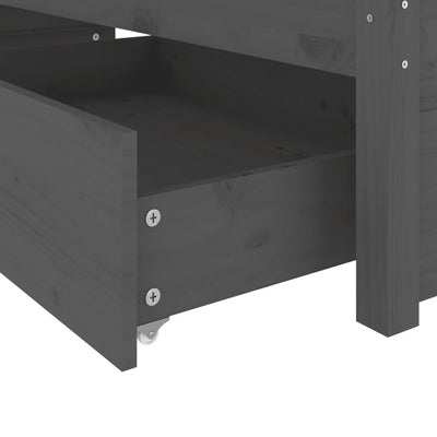 vidaXL Bed Frame without Mattress with Drawers Black 150x200 cm