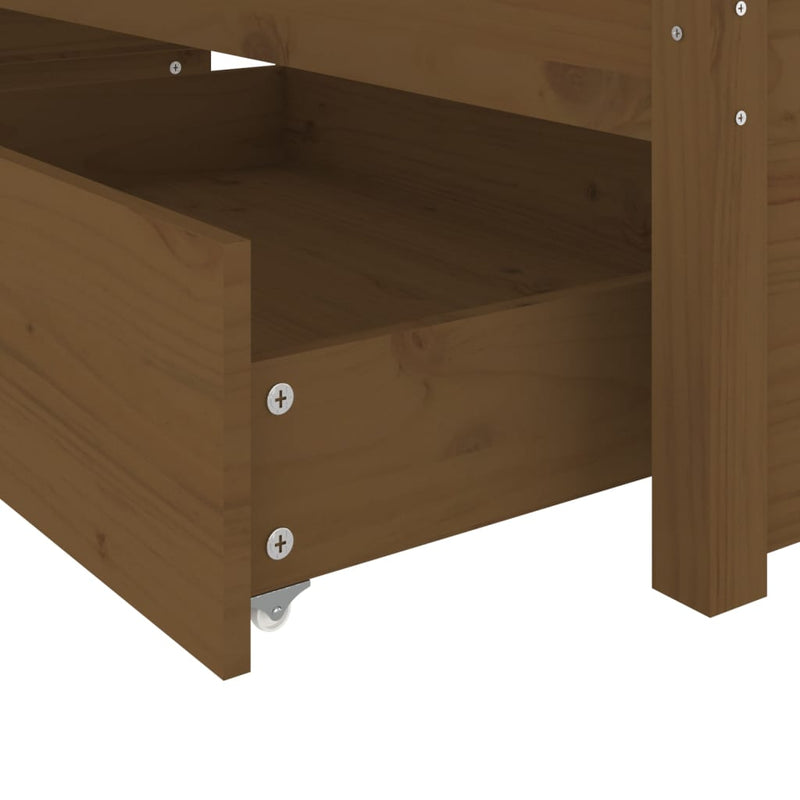 vidaXL Bed Frame without Mattress with Drawers Black 150x200 cm