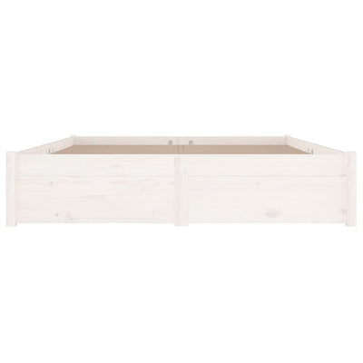 vidaXL Bed Frame without Mattress with Drawers White 183x203 cm King