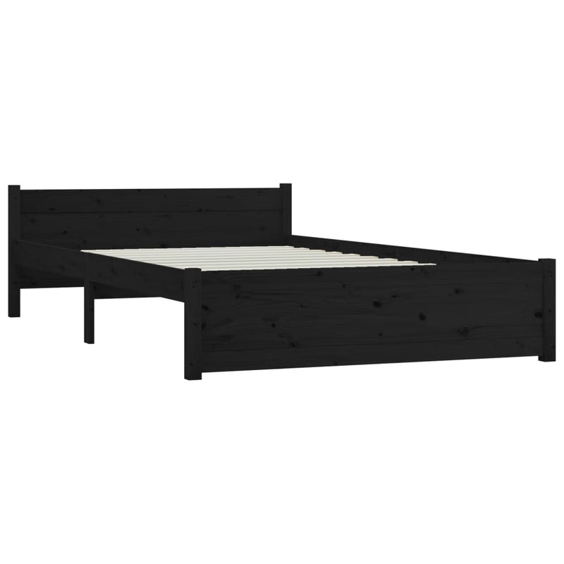 vidaXL Bed Frame without Mattress with Drawers Black 150x200 cm