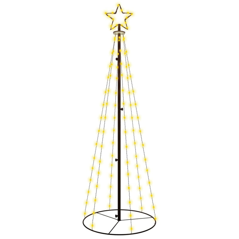 vidaXL Christmas Cone Tree Warm White 108 LEDs 70x180 cm