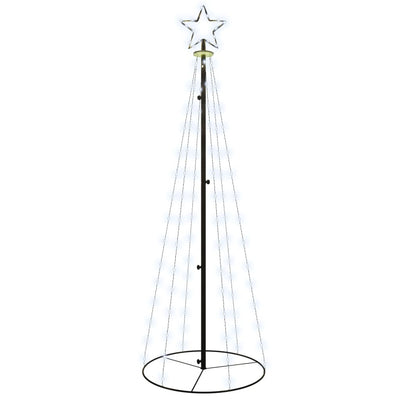 vidaXL Christmas Cone Tree Cold White 108 LEDs 70x180 cm