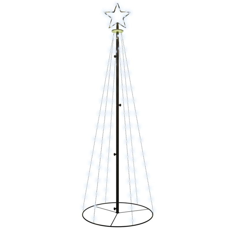 vidaXL Christmas Cone Tree Cold White 108 LEDs 70x180 cm
