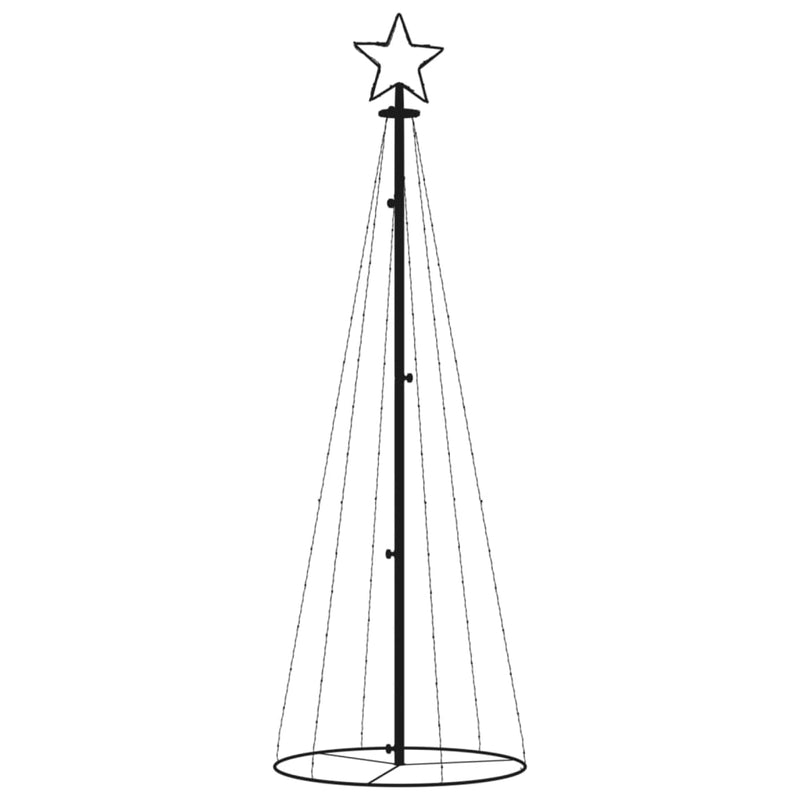 vidaXL Christmas Cone Tree Cold White 108 LEDs 70x180 cm